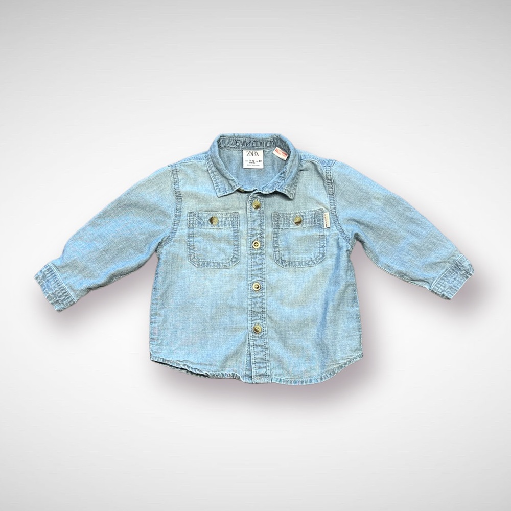 Zara | Kids Button Down Denim Shirt | Long Sleeve